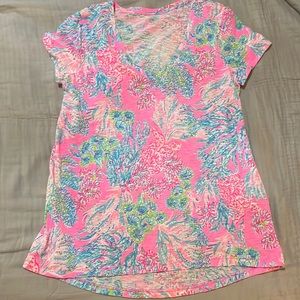 Lilly Pulitzer Etta V Neck Top size small